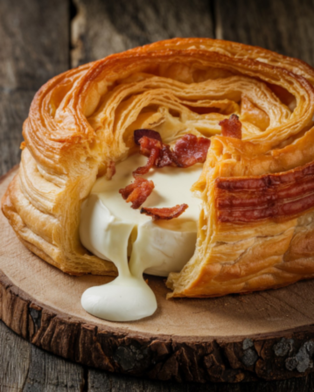 Feuilleté au Camembert et Lardons